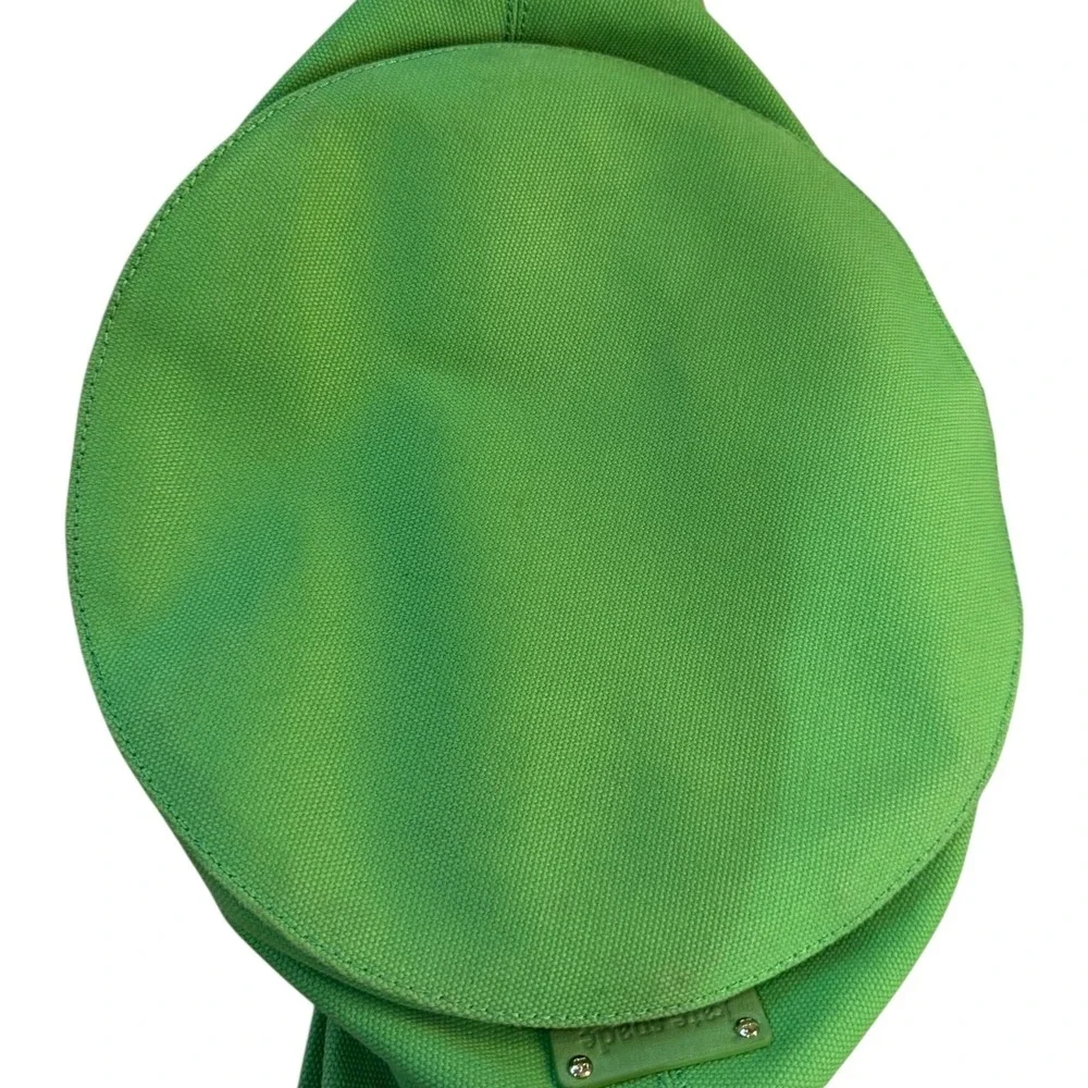 Kate Spade G&T Lime Green Canvas Tote‎ Bag Rope Handles Large Beach Travel